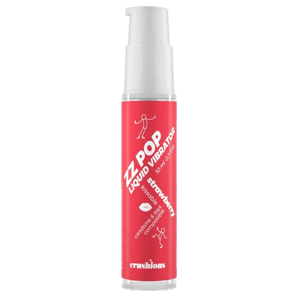 Crushious ZZ POP - ehető folyékony vibrátor, eper (10ml)