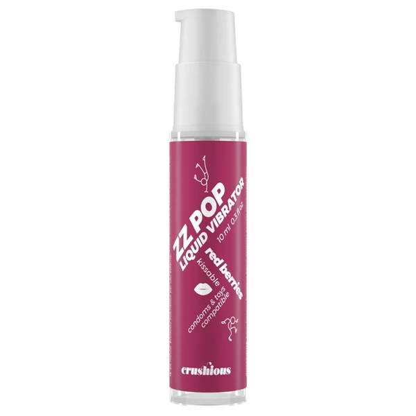 Crushious ZZ POP - ehető folyékony vibrátor, piros bogyós (10ml)