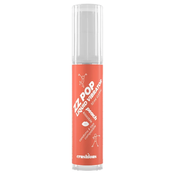 Crushious ZZ POP - ehető folyékony vibrátor, barack (10ml)
