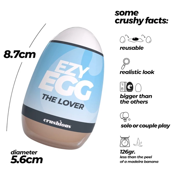 Crushious Ezy Egg The Lover - maszturbátor tojás (testszínű)