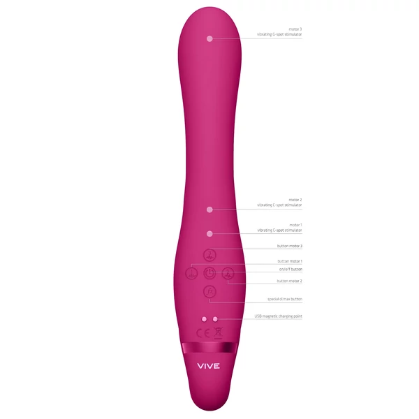Vive Suki - felcsatolható vibrátor tartópánt nélkül (pink)