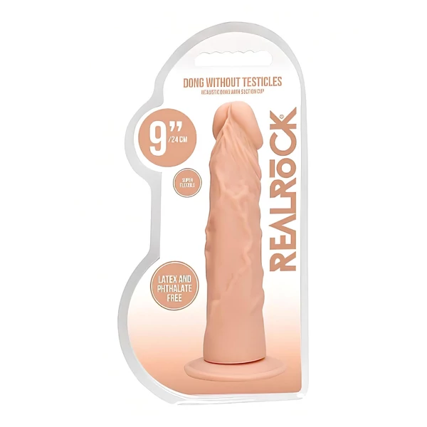 RealRock Dong 9 - élethű dildó (23 cm, natúr)