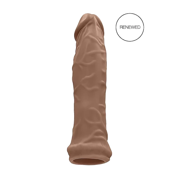 RealRock Penis Sleeve 6 - péniszköpeny (17cm) - sötét natúr