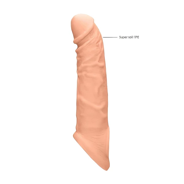 RealRock Penis Sleeve 8 - péniszköpeny (21 cm, testszínű)