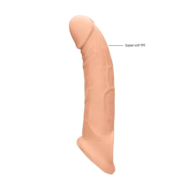 RealRock Penis Sleeve 9 - péniszköpeny (21,5 cm, natúr)