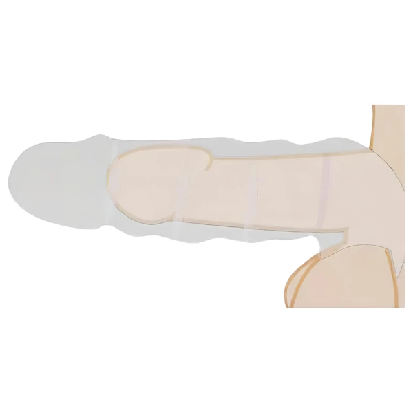 RealRock Penis Sleeve 9 - péniszköpeny (21,5 cm, natúr)