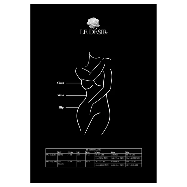 Le Désir Plus Size - nyitott harisnya - fekete (XXL-4XL)