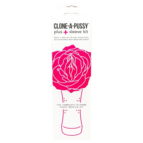 Clone-a-Pussy - puncimásoló és mandzsetta készlet (pink)