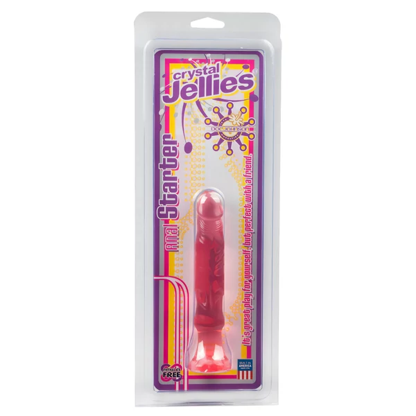Crystal Jellies - tapadókorongos anál dildó (pink)
