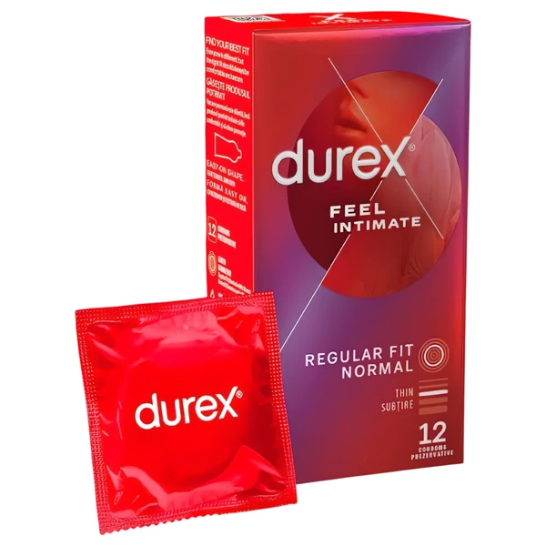 Durex Feel Intimate - vékonyfalú óvszer (12 db)