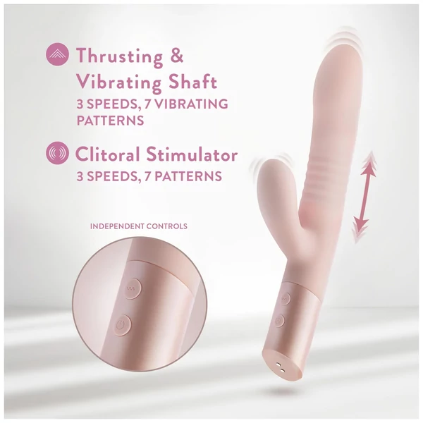 Blush Fraya - csiklókaros lökő vibrátor (pink)