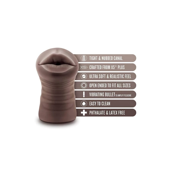 EnLust Krystal - AI Dream Girl vibrációs száj-maszturbátor (barna)