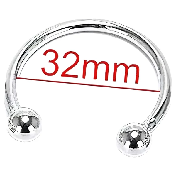 Rozsdamentes fém makkgyűrű - ejakuláció késleltetéshez (32 mm)