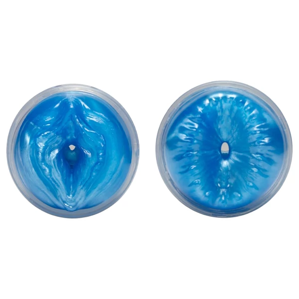 Fleshlight Quickshot Vantage - áttetsző dupla maszturbátor (kék)