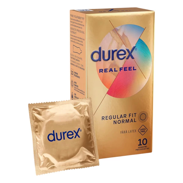 Durex Real Feel - latexmentes óvszer (10 db)