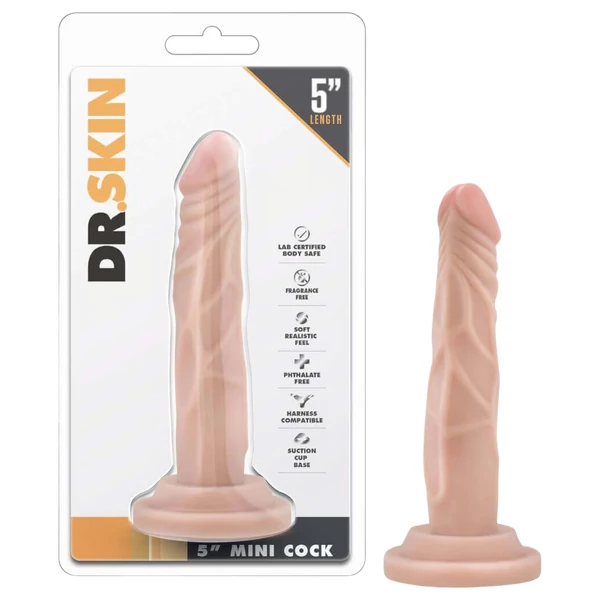 Dr. Skin 5 - tapadókorongos élethű dildó (natúr, 14,5 cm)