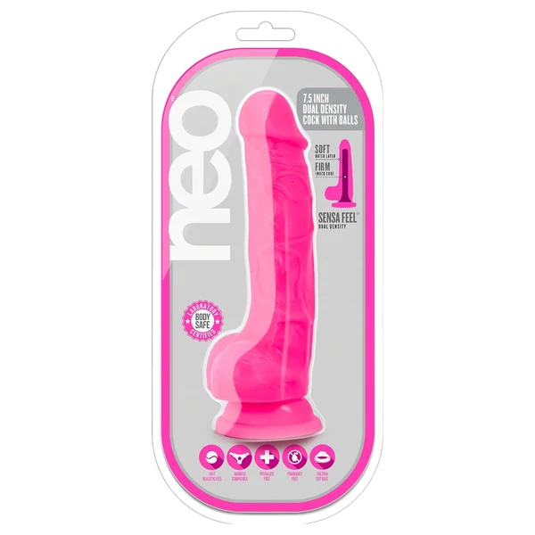Blush Neo - tapadókorongos dildó - 19 cm (pink)