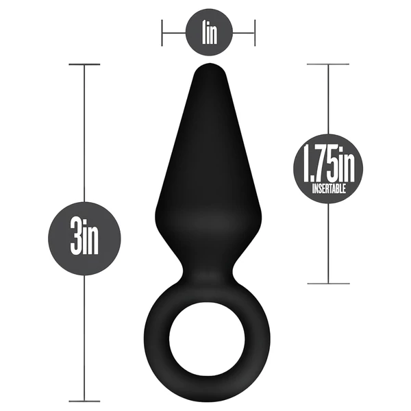 Anal Adventures Platinum S - anál plug (fekete) - kicsi