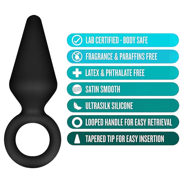 Anal Adventures Platinum S - anál plug (fekete) - kicsi