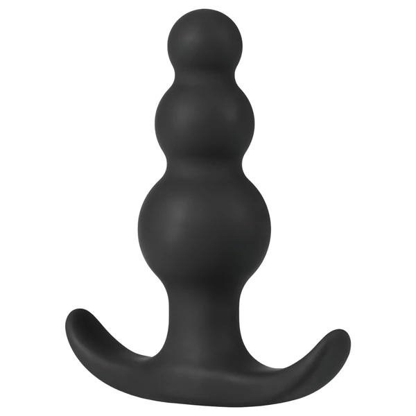 Anal Adventures Platinum - gyöngyös anál plug (fekete)