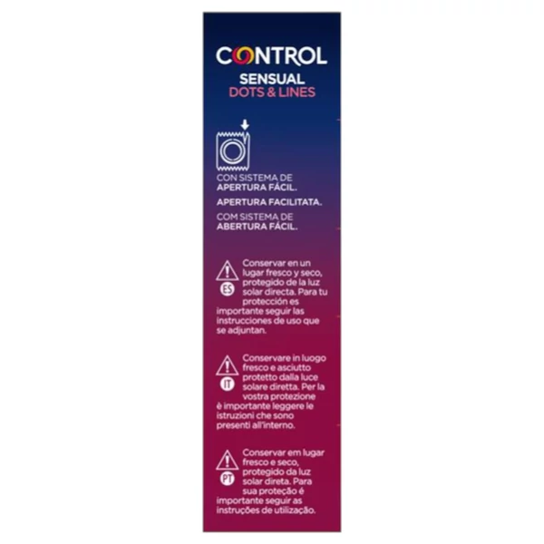 Control - bordázott, pontozott óvszer (12 db)