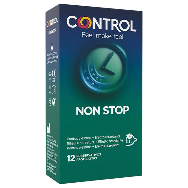 Control - bordázott késleltető hatású óvszer (12 db)