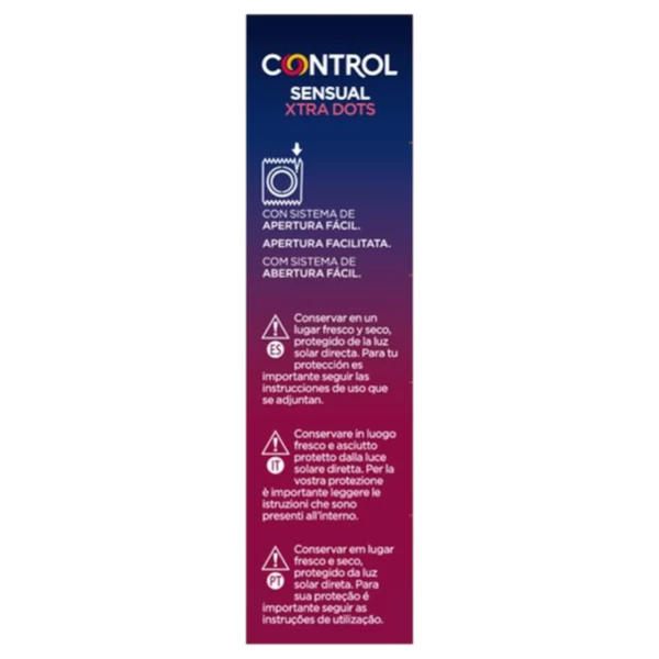 Control - extra pontozott óvszer (12 db)