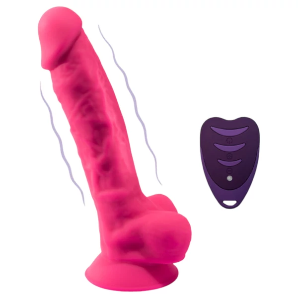 Silexd - tapadótalpas, herés vibrátor távirányítóval (pink)
