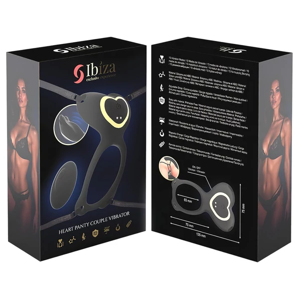 IBIZA - felcsatolható csiklóizgató vibrátor (fekete)