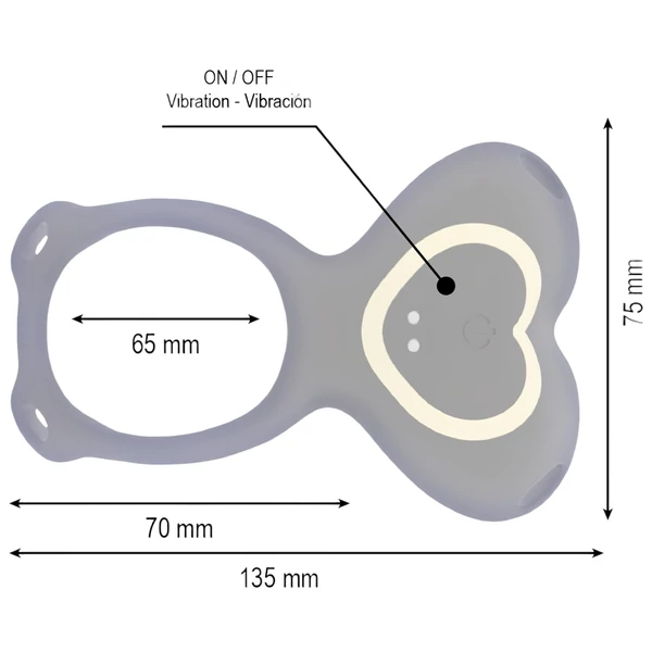 IBIZA - felcsatolható csiklóizgató vibrátor (fekete)