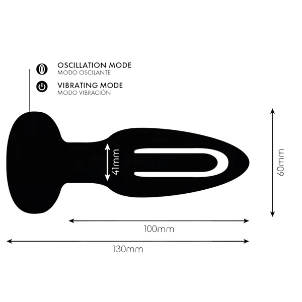 Addicted Toys - mozgó nyelves análvibrátor (fekete)