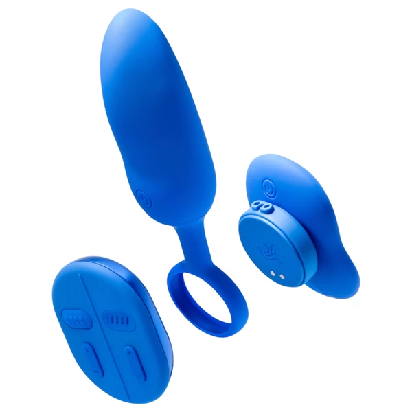 Platanomelón Mobi - akkus, rádiós vibrátor szett - 2 részes (kék)