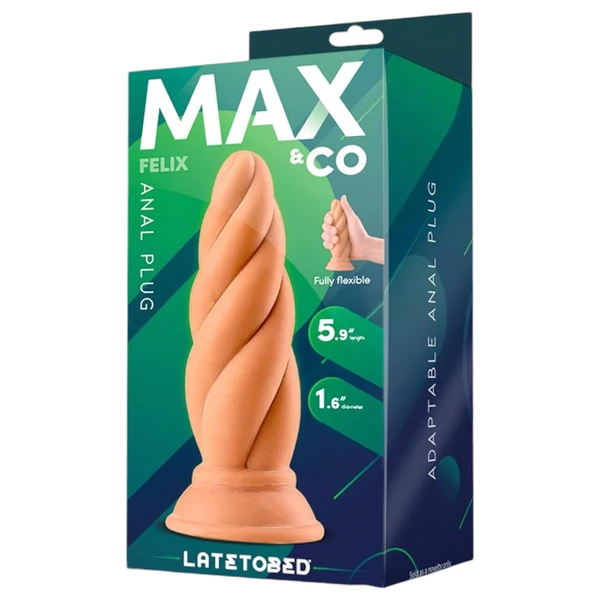 Max & Co Felix - csavaros anál plug - 15 cm (natúr)