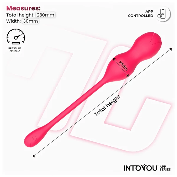 INTOYOU Kyra Pelvic - App-vezérelt vibrációs gésagolyó (pink)