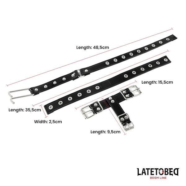 Latetobed - nyakörv orrkampóval (fekete)