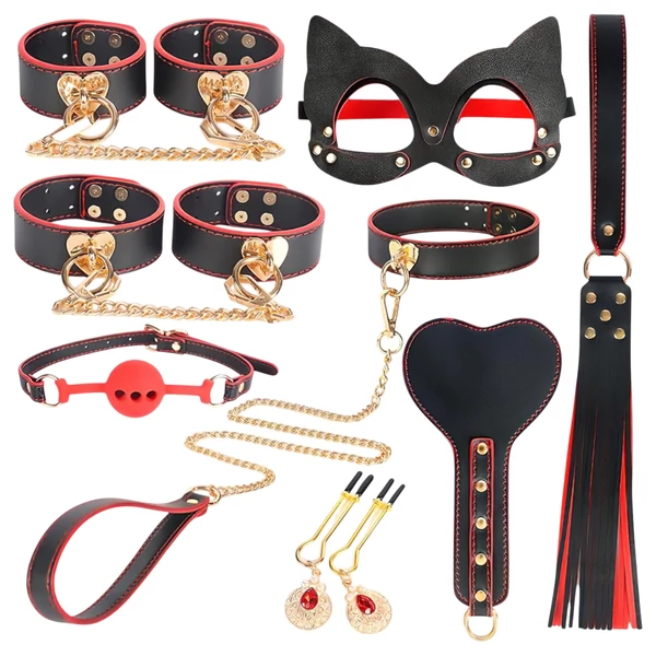 INTOYOU - BDSM haladó szett - 8 részes (fekete)