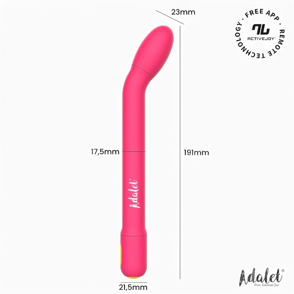Adalet Gently - App-vezérelt G-pont és prosztata vibrátor (pink)