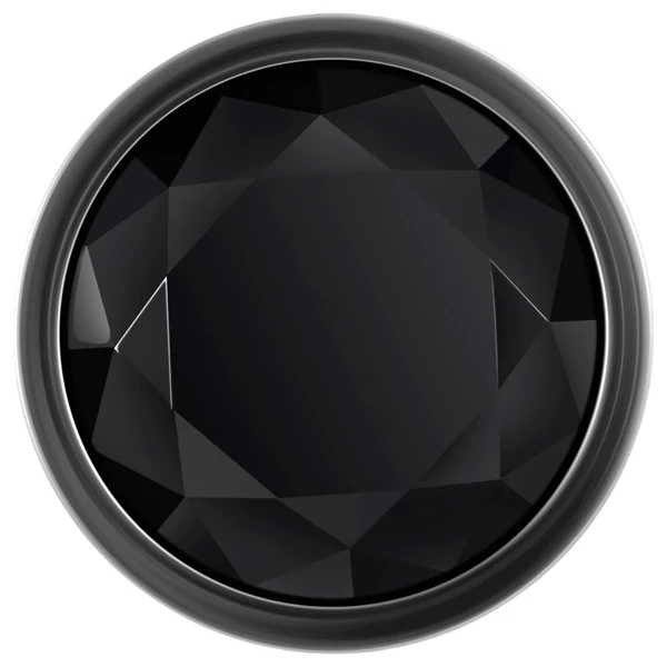 Evolved Black Gem - fém anál plug szett, fekete kővel (ezüst)