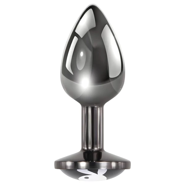 Playboy Tux - butt plug - kicsi (ezüst)
