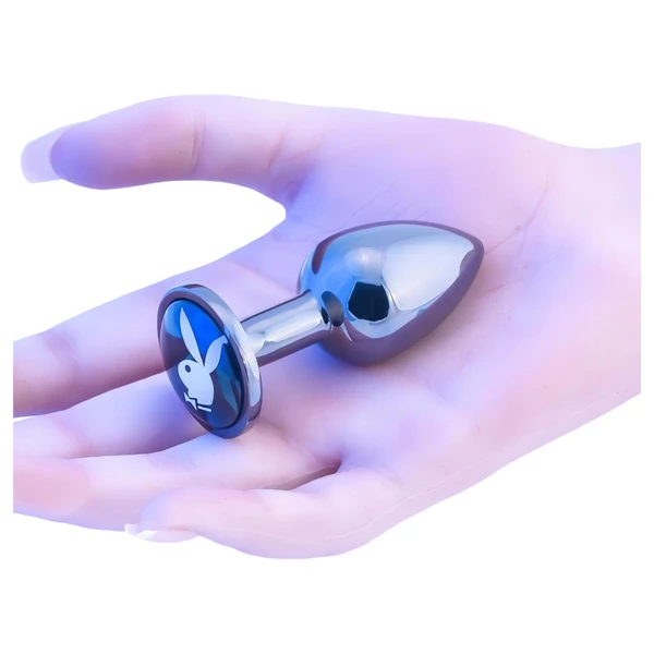 Playboy Tux - butt plug - kicsi (ezüst)