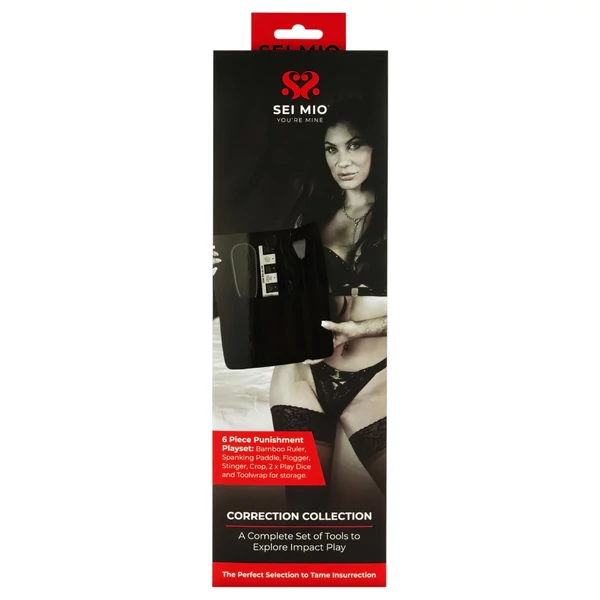 Sei Mio - büntetőeszköz készlet - 5 részes (fekete)
