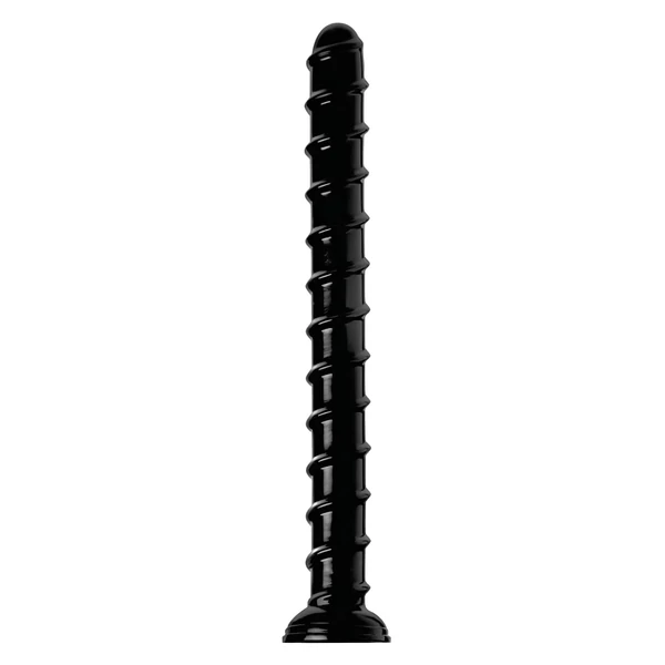 Hosed Swirl Tchick Anal Snake 18 - anál dildó (fekete)