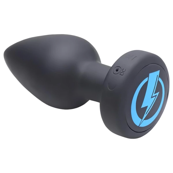 XR Brands - Zeus - rádiós, E-Stim anál vibrátor (fekete)