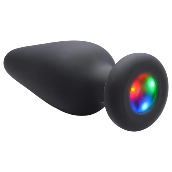 Booty Sparks - szilikon világító butt plug (fekete)