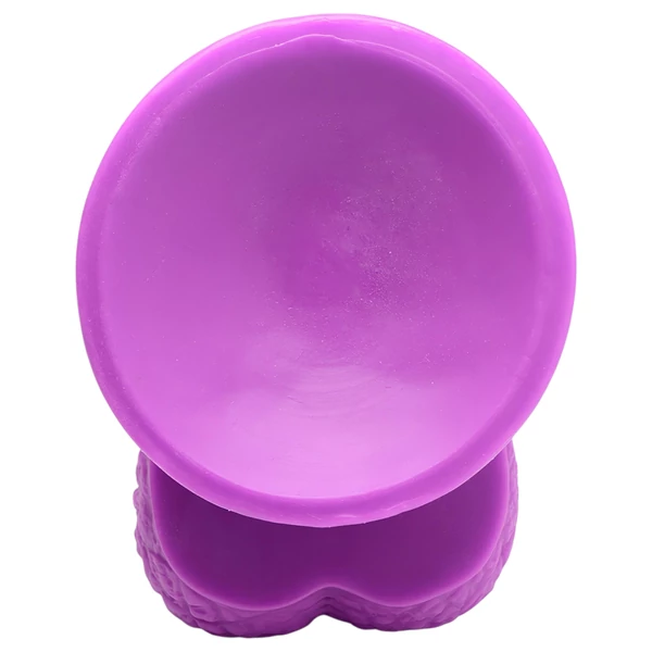 XR Brands POP - tapadótalpas, herés dildó - 19 cm (lila)