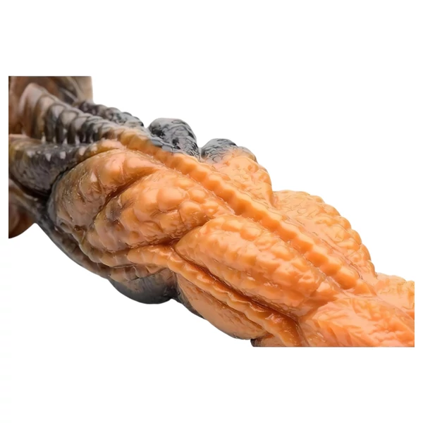 Creature Cocks Ravager - textúrált szilikon dildó - 20 cm (narancs)