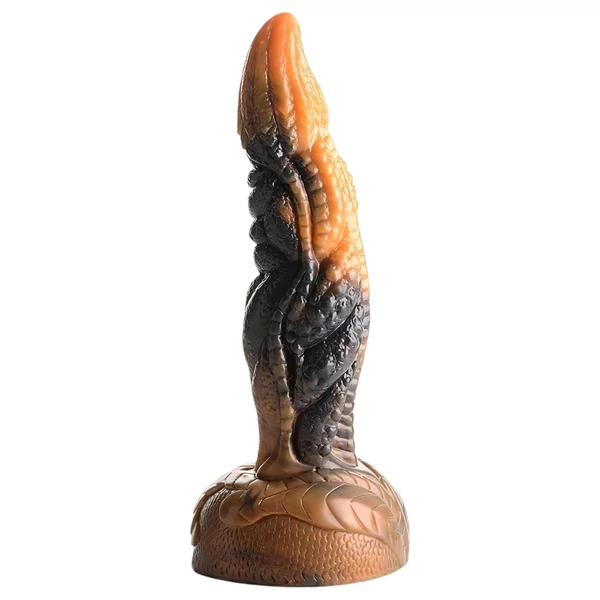 Creature Cocks Ravager - textúrált szilikon dildó - 20 cm (narancs)