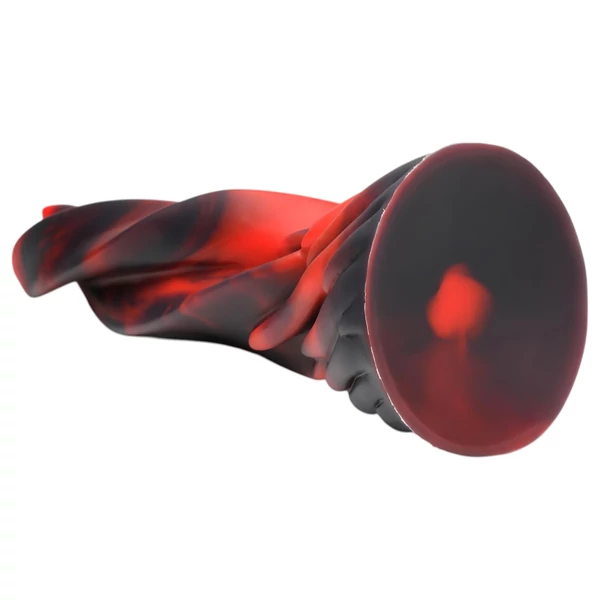 Creature Cocks Hell Kiss - csavart szilikon dildó - 19 cm (piros)