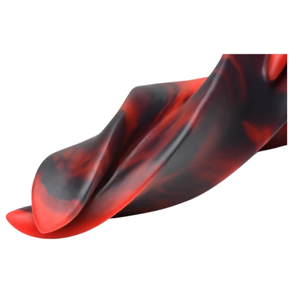 Creature Cocks Hell Kiss - csavart szilikon dildó - 19 cm (piros)