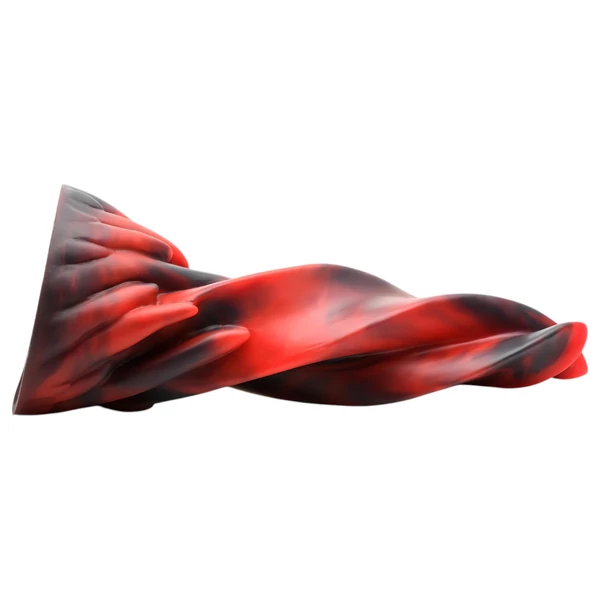 Creature Cocks Hell Kiss - csavart szilikon dildó - 19 cm (piros)